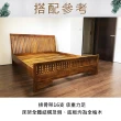 【吉迪市柚木家具】柚木直條造型床架組 UNC1-62J(簡約 禪意 中國風 仿古 舒適 日式)