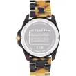 【COACH】珍妮佛羅培茲廣告款 Tortoise Logo鍊帶女錶-金 母親節禮物(CO14504187)