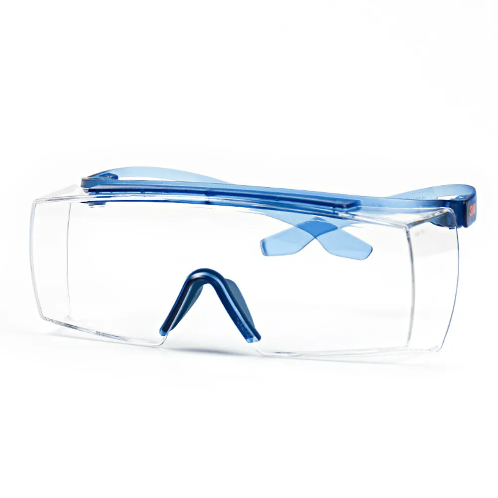 【3M】SF3701XASGAF-BLU 安全護目鏡(上眉護片/戴眼鏡也可配戴)