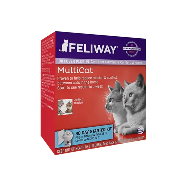 【FELIWAY費利威】法國貓咪費洛蒙插電組-48ml(費洛貓/穩定貓咪情緒/多貓好朋友)