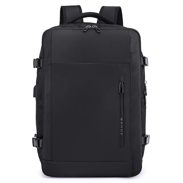 【leaper】簡約素色大容量高機能防潑水15.6吋筆電旅行商務後背包(多色可選)