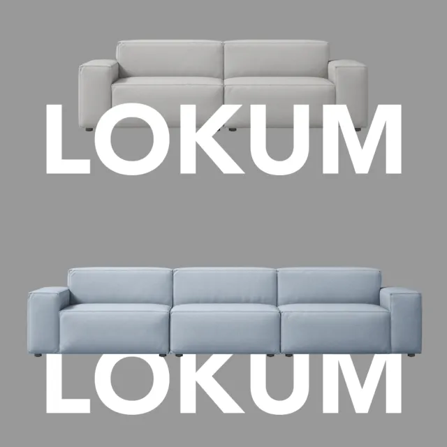 【iloom 怡倫家居】LOKUM 4人座L字型布質沙發(右L 韓國製 科技布 模組沙發)