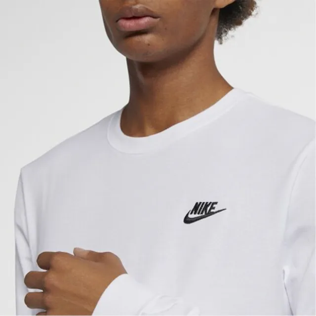 【NIKE 耐吉】長袖上衣_男_白色_AS M NSW CLUB TEE - LS(AR5194100)