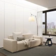 【iloom 怡倫家居】LOKUM 3人座基本一字型 布質沙發(韓國製 科技布 模組沙發 2人座)