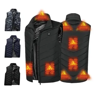 【WOLF WALKERS】九區智能發熱馬甲 電熱保暖背心 發熱背心(發熱 保暖 智能觸控 三檔可調)