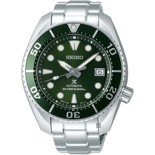【SEIKO 精工】PROSPEX 水鬼 200米潛水機械錶-綠水鬼/45mm 錶 生日禮 送禮(6R35-00A0G  SPB103J1)