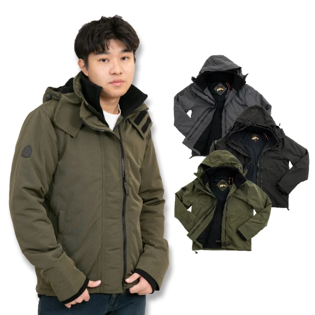 Superdry 山系 三拉鍊防風外套 暗袋 刷毛 外套 防風衣 平輸品(防風外套)