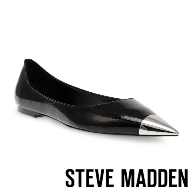 STEVE MADDEN MERYL-C 拼接尖頭平底鞋(黑