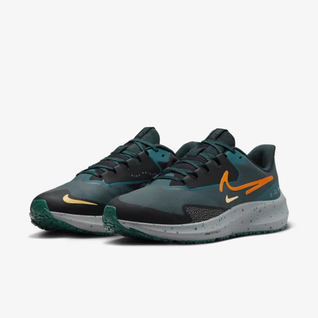 NIKE 耐吉】Air Zoom Pegasus 39 Shield 男慢跑鞋路跑防水綠橘(DO7625