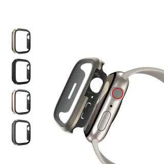 【SwitchEasy】Apple Watch  9/8/7/6/5/4/SE 45mm Modern Hybrid 鋼化玻璃鋁合金保護殼(通用最新S9)