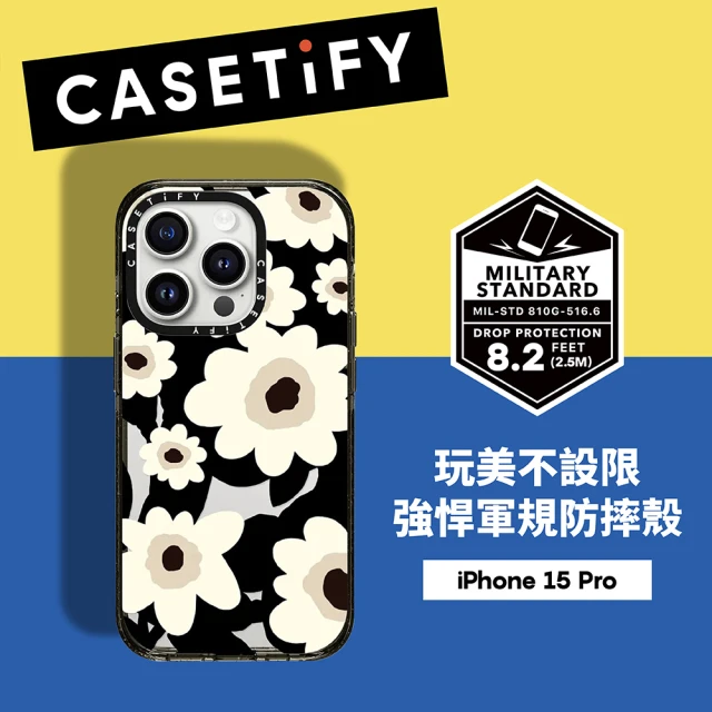 Casetify iPhone 15 Pro 耐衝擊保護殼-罌粟花(支援無線充電)