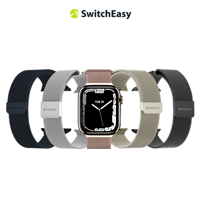 【SwitchEasy 魚骨牌】Apple Watch Mesh 不鏽鋼米蘭磁扣錶帶(Ultra2/Ultra/9/8/7/6/5/4/3/SE)