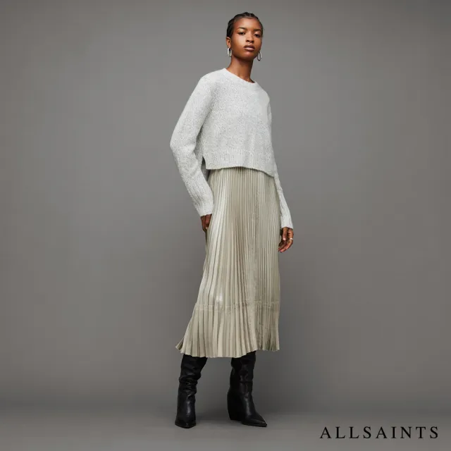 【ALLSAINTS】SILVI 金屬光澤兩件式洋裝 WD050X(常規版型)