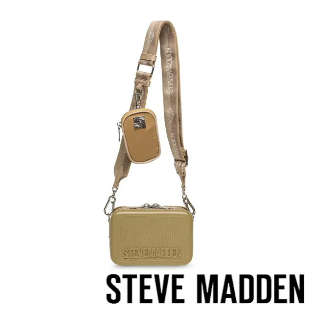 【steve madden】BSACHA 立體相機粗背帶子母包(卡其色)