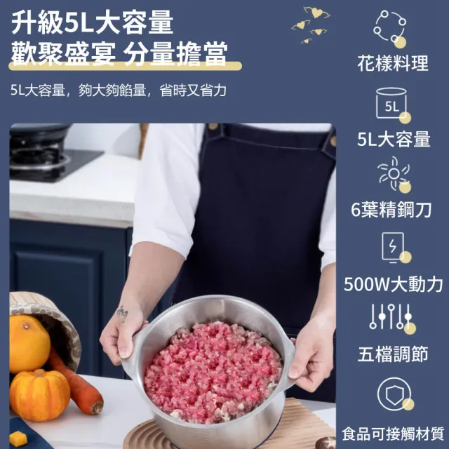 【匠藝家居】絞肉機 碎肉機 電動絞肉機 攪肉機 攪拌機 打肉機 料理機(可和面/打蛋 2L)