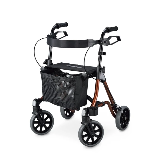 助步車 TAiMA古典棕 S號(#腳骨折助行器#出行單腳#助步器腿負傷殘障者#走路輔助醫用助行車)