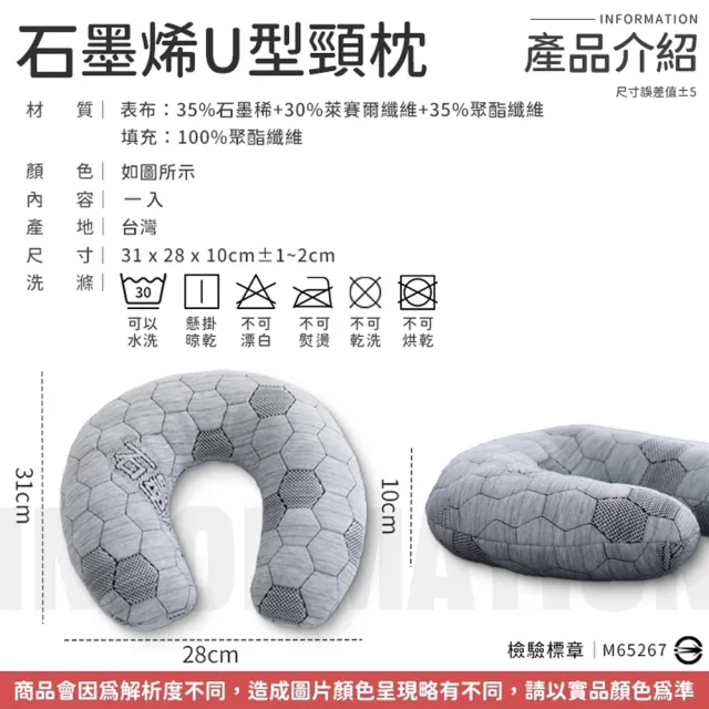 【愛Phone】石墨烯U型頸枕(飛機枕/旅行枕/U型脖枕/U型頸枕/護頸枕)
