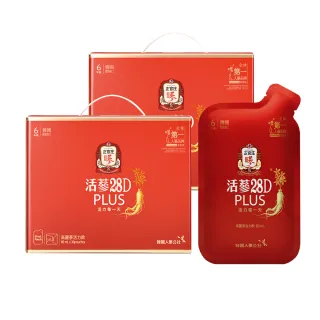 【正官庄】活蔘28D PLUS 2盒組(80mlx30入/盒)-牛磺酸 維他命B 幫助消化 補氣
