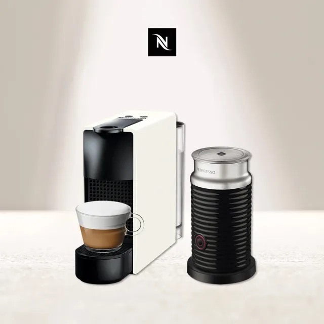 Nespresso】膠囊咖啡機Essenza Mini 奶泡機組合(瑞士頂級咖啡品牌