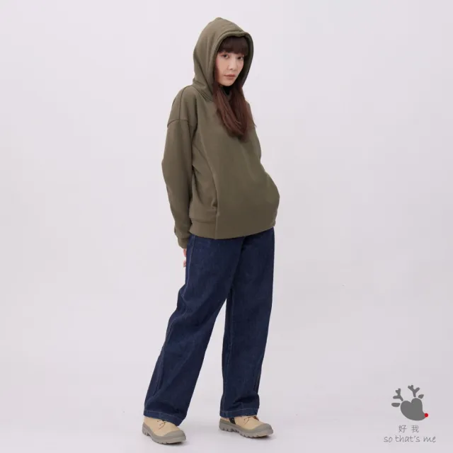 【so that’s me 好我】Carrie暖窩短毛口袋連帽T(露營綠)