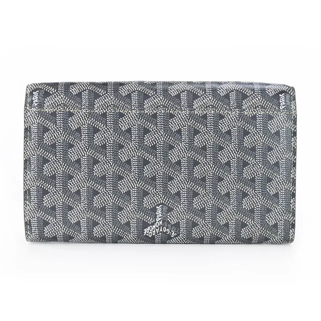 【GOYARD 高雅德】Varenne 經典LOGO防水帆布翻蓋WOC斜背包(灰)