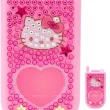 【小禮堂】三麗鷗 手機造型水鑽飾品盒 - 聖誕星願 Kitty 美樂蒂(平輸品)
