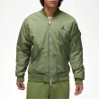 【NIKE 耐吉】外套 Jordan Essentials 男款 綠 黑 按扣口袋 雙向拉鍊 飛行外套 風衣 夾克(FB7317-340)