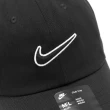 【NIKE 耐吉】棒球帽 Club Swoosh Cap 男款 黑 白 刺繡 可調式帽圍 帽子 老帽(FB5369-010)