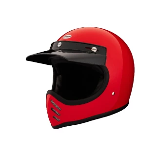 【Chief Helmet】Athena 素色 紅 全罩式 安全帽(ABS 山車帽 復古山車帽 復古安全帽 復古帽 全罩式復古帽)