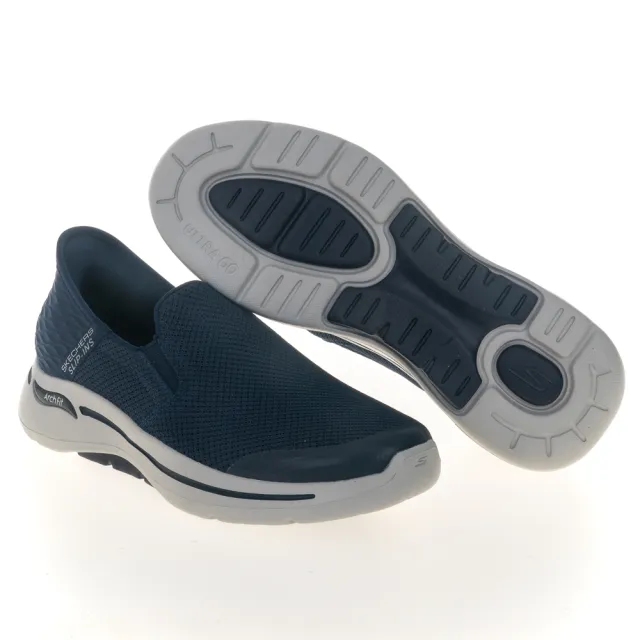 【SKECHERS】男鞋 健走系列 瞬穿舒適科技 GO WALK ARCH FIT(216259NVY)