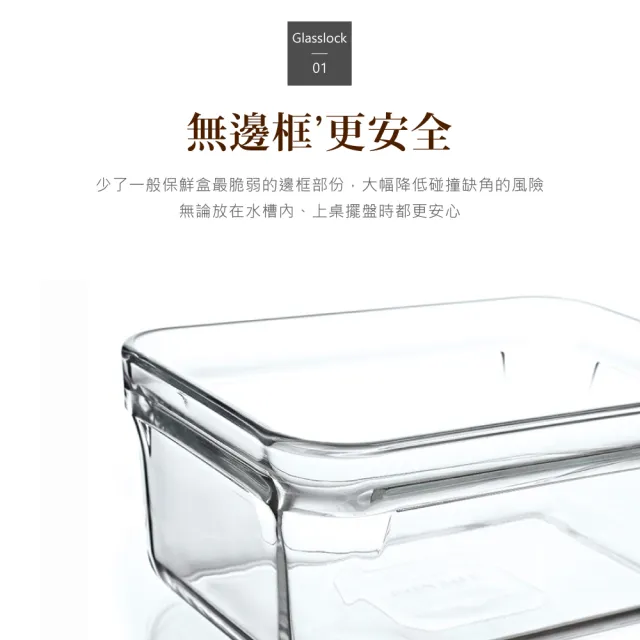 【Glasslock】微波烤箱兩用強化玻璃保鮮盒-無邊框圓形4件組