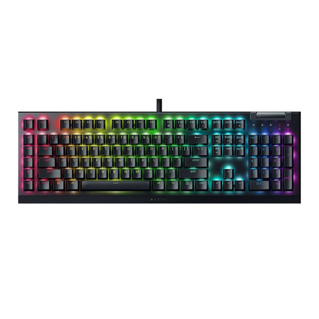 【Razer 雷蛇】BlackWidow V4 X 黑寡婦蜘幻彩版機械電競鍵盤(綠軸)