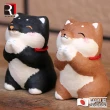 【RYUKODO龍虎堂】日本手工製和紙開運擺飾-祈禱柴犬(黑)
