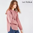【Le Polka】內刷毛素面開衩衛衣/3色-女