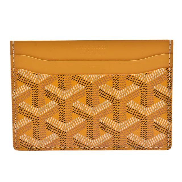 【GOYARD 高雅德】經典滿版LOGO手工帆布萬用卡夾(黃色CARDHOLDER-K48-YELLOW)