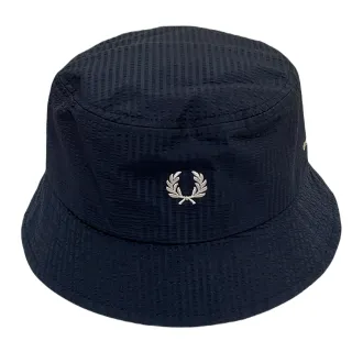 【FRED PERRY】品牌刺繡LOGO 漁夫帽-深藍色(M號)