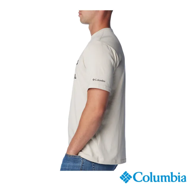 【Columbia 哥倫比亞 官方旗艦】男款-CSC Basic Logo™短袖上衣-卡其(UJO15860KI/HF)