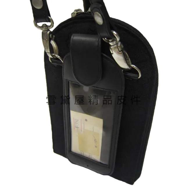 【SNOW.bagshop】雙11 真皮 斜側包皮夾包小容量(真皮包包 主袋可5.5吋手機100%牛皮+防水緹花布 