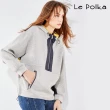【Le Polka】太空棉連帽寬版上衣-女