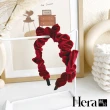 【HERA 赫拉】法式紅色絲絨珍珠髮箍 H111110803(髮飾 髮箍)