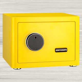 【金鈺保險箱】AG-2535 時尚家用小型檸檬黃色指紋觸碰密碼保險櫃(家用雙重防盜保險箱/金庫)
