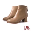 【DK 高博士】羊皮金屬綴飾低跟踝靴 71-3222 共2色