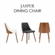 【E-home】Jasper賈斯帕拉扣曲木餐椅 2色可選(休閒椅 會客椅 美甲)