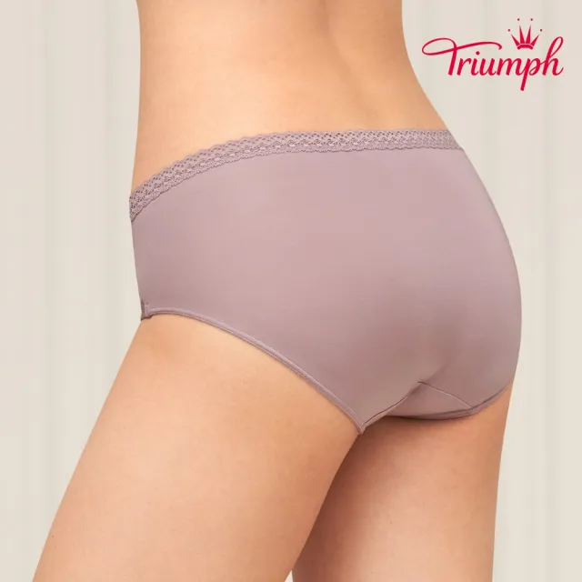 【Triumph 黛安芬】絢麗水感動系列 超細纖維中腰平口內褲 M-EL(迷人紫)
