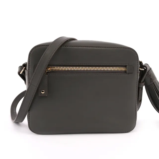 【ANYA HINDMARCH】小牛皮SMILEY笑臉包crossbody(深灰色)
