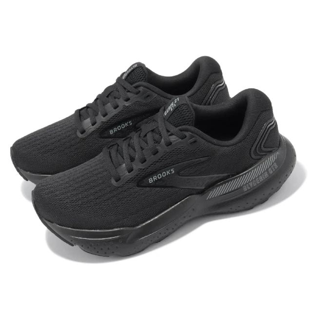 BROOKSBROOKS 慢跑鞋 Glycerin GTS 21 D 女鞋 寬楦 黑 回彈 透氣 甘油系列 路跑 厚底 運動鞋(1204091D020)