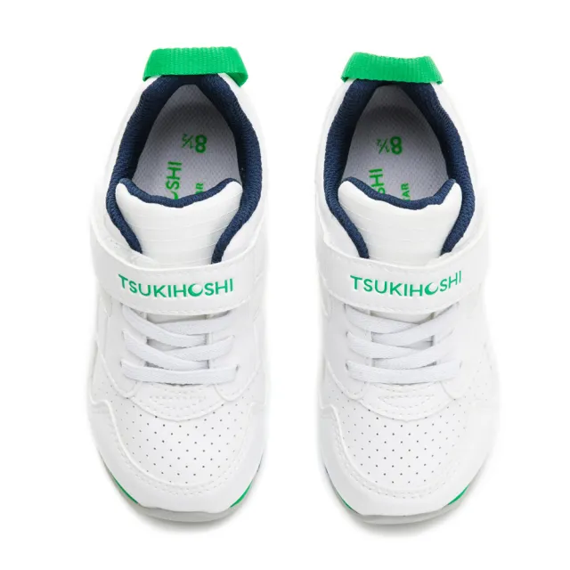 【MOONSTAR 月星】童鞋TUKIHOSHI系列-出遊趣機能鞋(白粉、白綠)