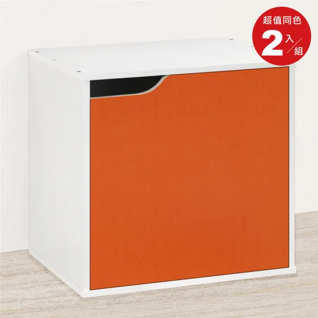 【HOPMA】單門二層櫃〈2入〉台灣製造 收納雙格櫃 儲藏空櫃 置物書櫃