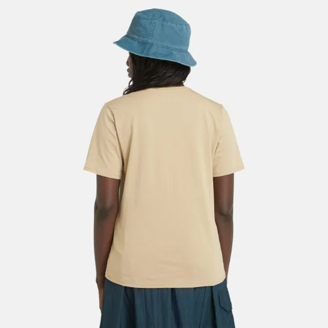 【Timberland】女款米色口袋短袖T恤(A5NW2DH4)