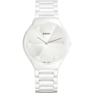 【Rado 雷達表】真薄系列 世界花園 高科技陶瓷石英手錶 R03推薦 99狂買節(R27007032)